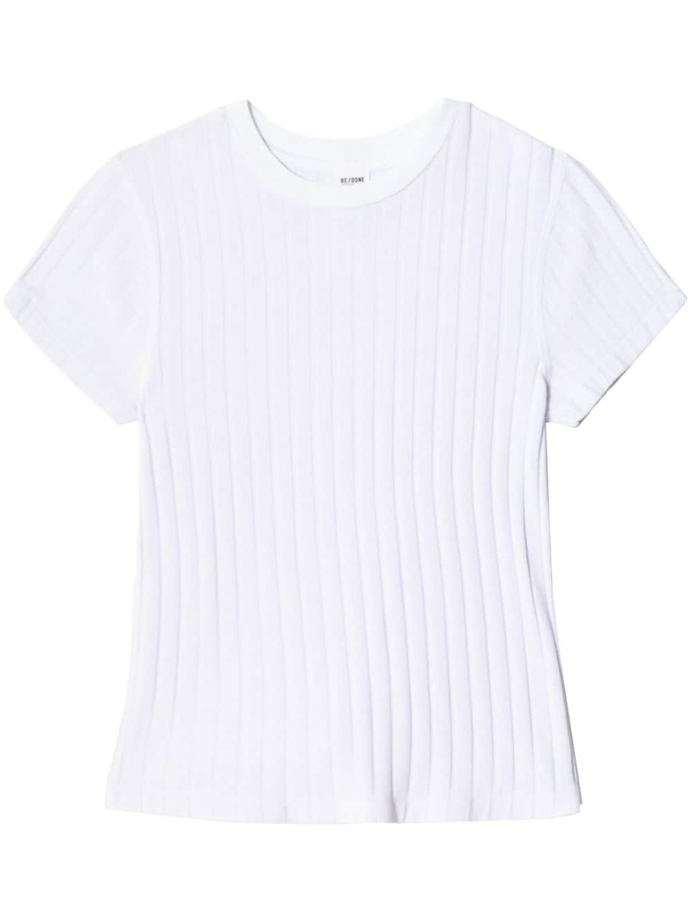 RE/DONE ribbed-knit short-sleeve T-shirt - Farfetch