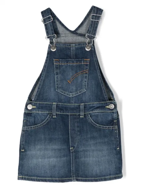 DONDUP KIDS logo-patch denim dress