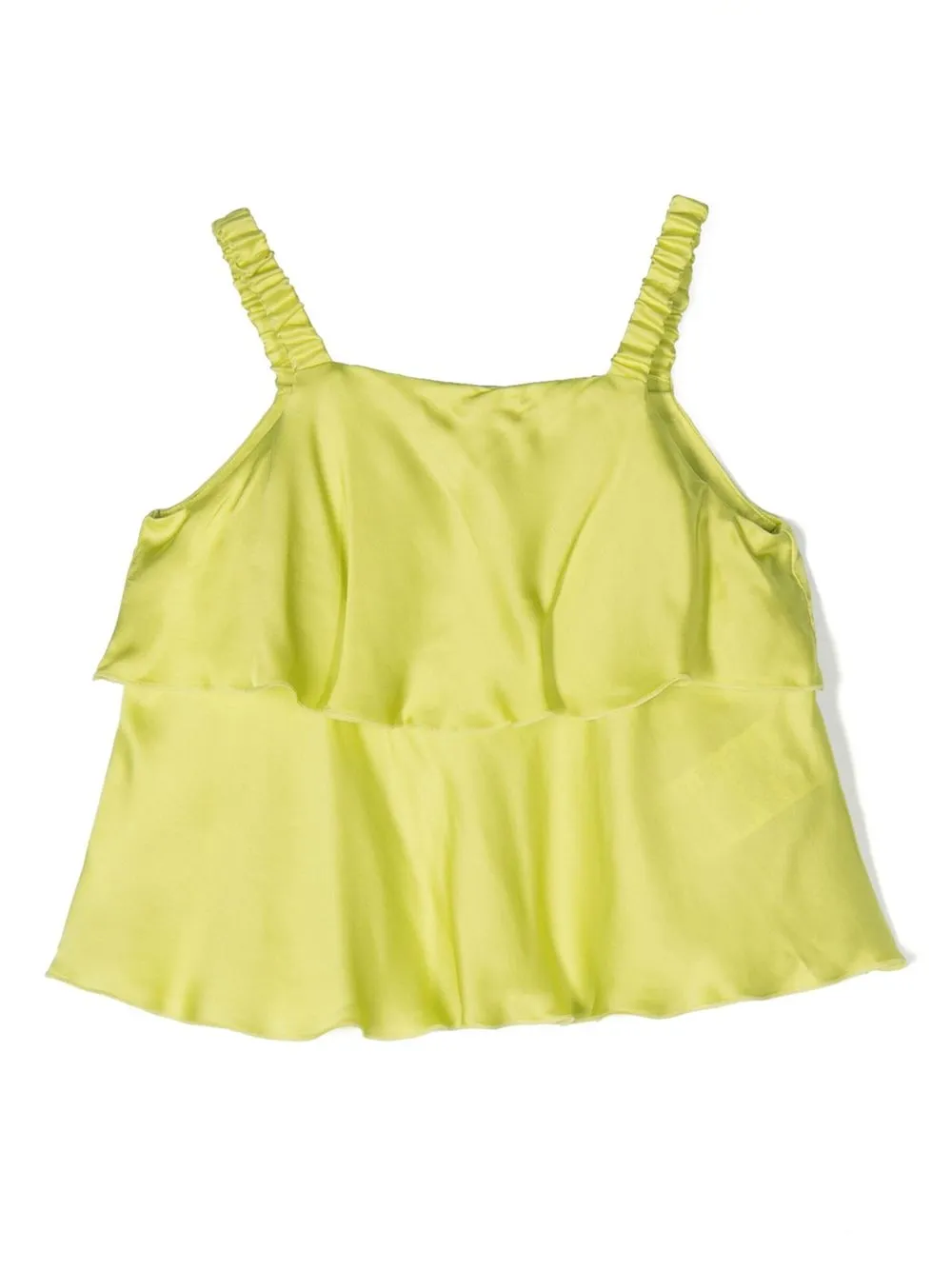 

DONDUP KIDS logo-plaque draped blouse - Yellow