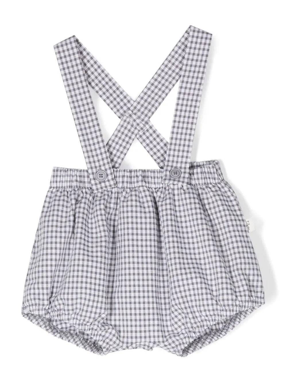 

TEDDY & MINOU check-print cotton shorties - Grey