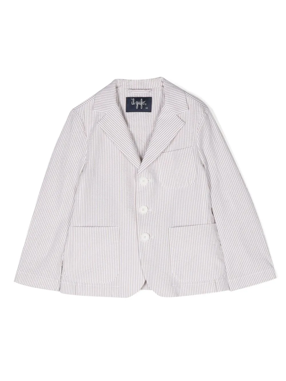 

Il Gufo stripe-pattern cotton blazer - Neutrals