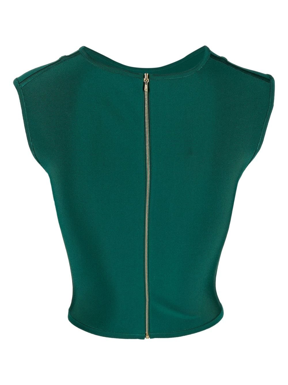 Shop Herve L Leroux Bandage-style Cropped Top In Green