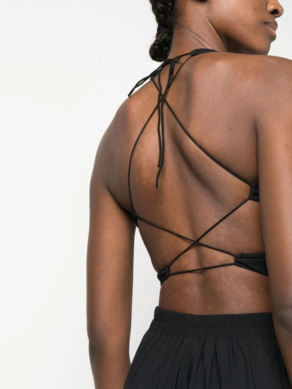 镂空系带开合连体长裤