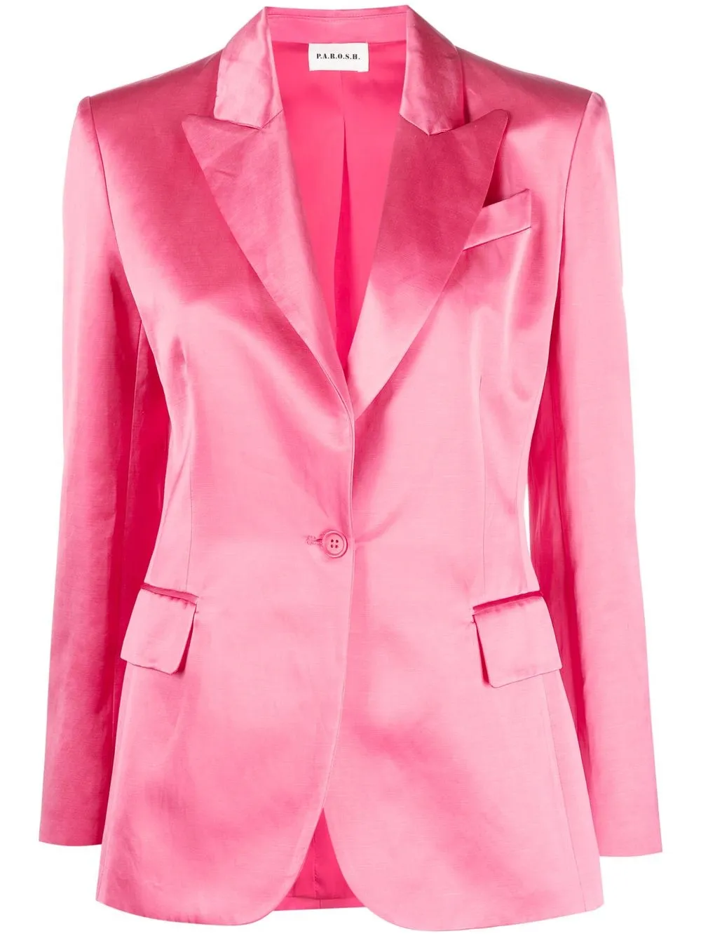 

P.A.R.O.S.H. blazer con acabado satinado y botones - Rosado