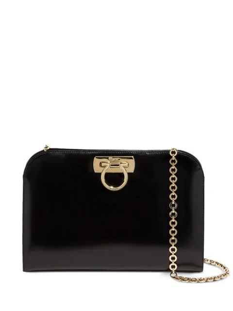 Ferragamo Diana leather clutch 