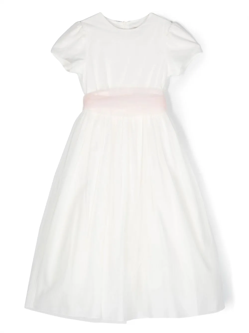 

Il Gufo tulle bow-detail long dress - White