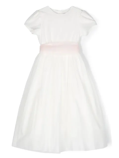 Il Gufo Langes Kleid mit Tüllschleife
