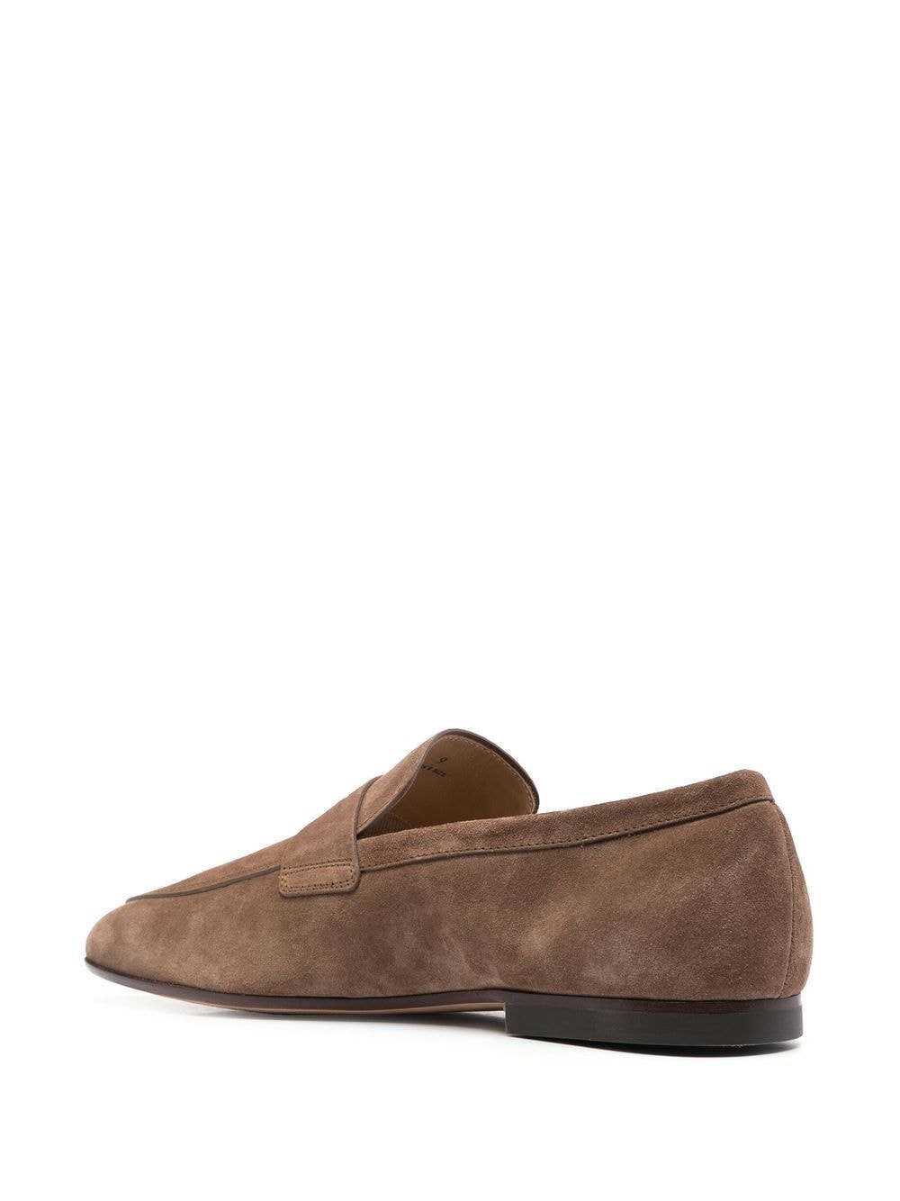 Shop Tod's Suede Penny Loafers In Brown