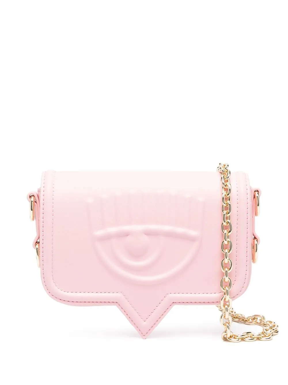 

Chiara Ferragni embossed logo shoulder bag - Pink