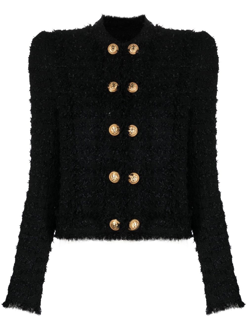 

Balmain tweed button-fastening jacket - Black