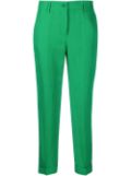 P.A.R.O.S.H. pressed-crease cropped trousers - Green