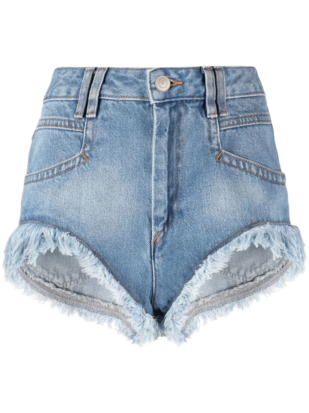 

Isabel Marant Étoile frayed-hem denim shorts - Blue