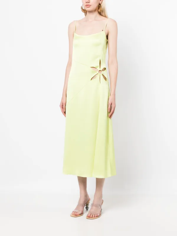 cult gaia green cut out dress Cult Gaia Layered cut-out Dress | Green