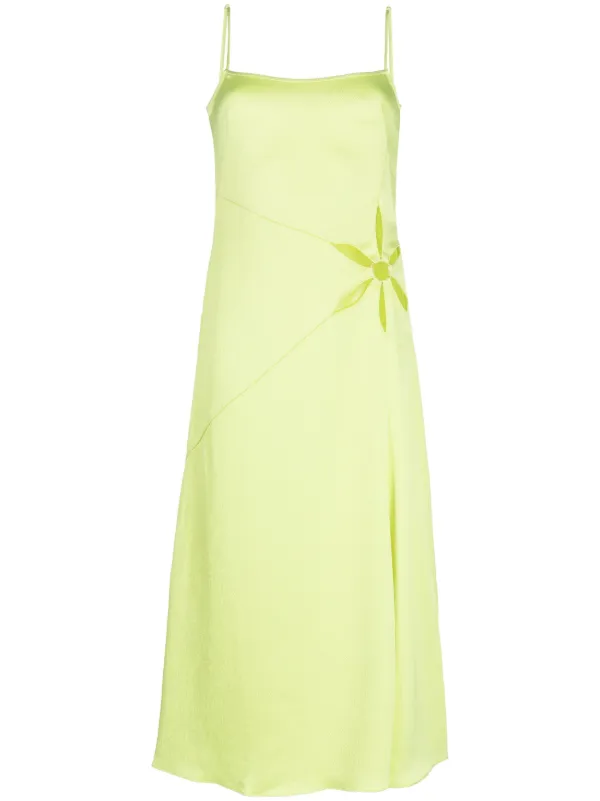 cult gaia green cut out dress Cult Gaia Layered cut-out Dress | Green