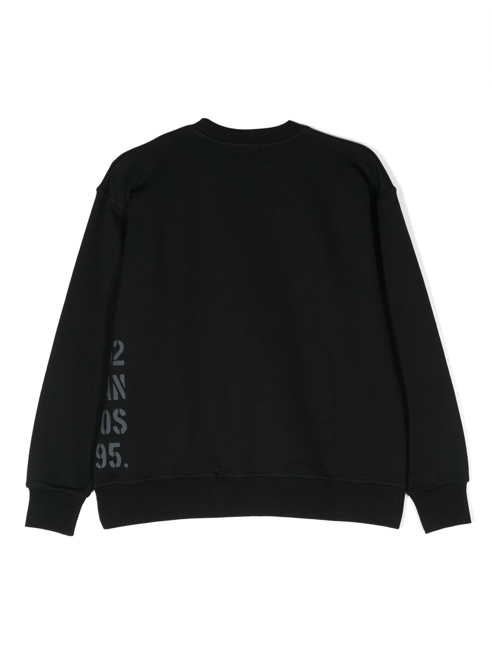 Shop Dsquared2 Slogan-print Cotton Sweatshirt In Black