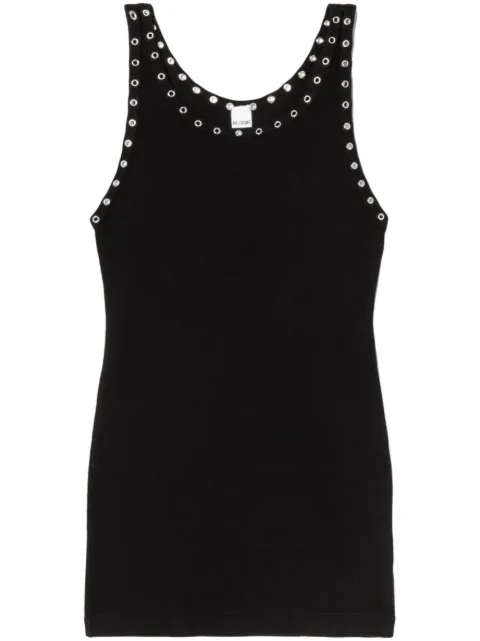 RE/DONE eyelet stretch-cotton tank dress