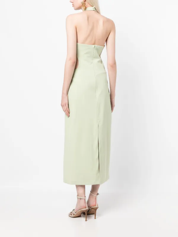 Cult Gaia Olivia Halterneck cut-out Dress | Green | FARFETCH GE