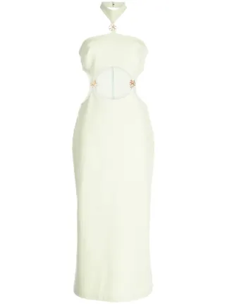 Cult Gaia Olivia Halterneck cut-out Dress | Green | FARFETCH Cult Gaia Olivia Halterneck cut-out Dress | Green | FARFETCH