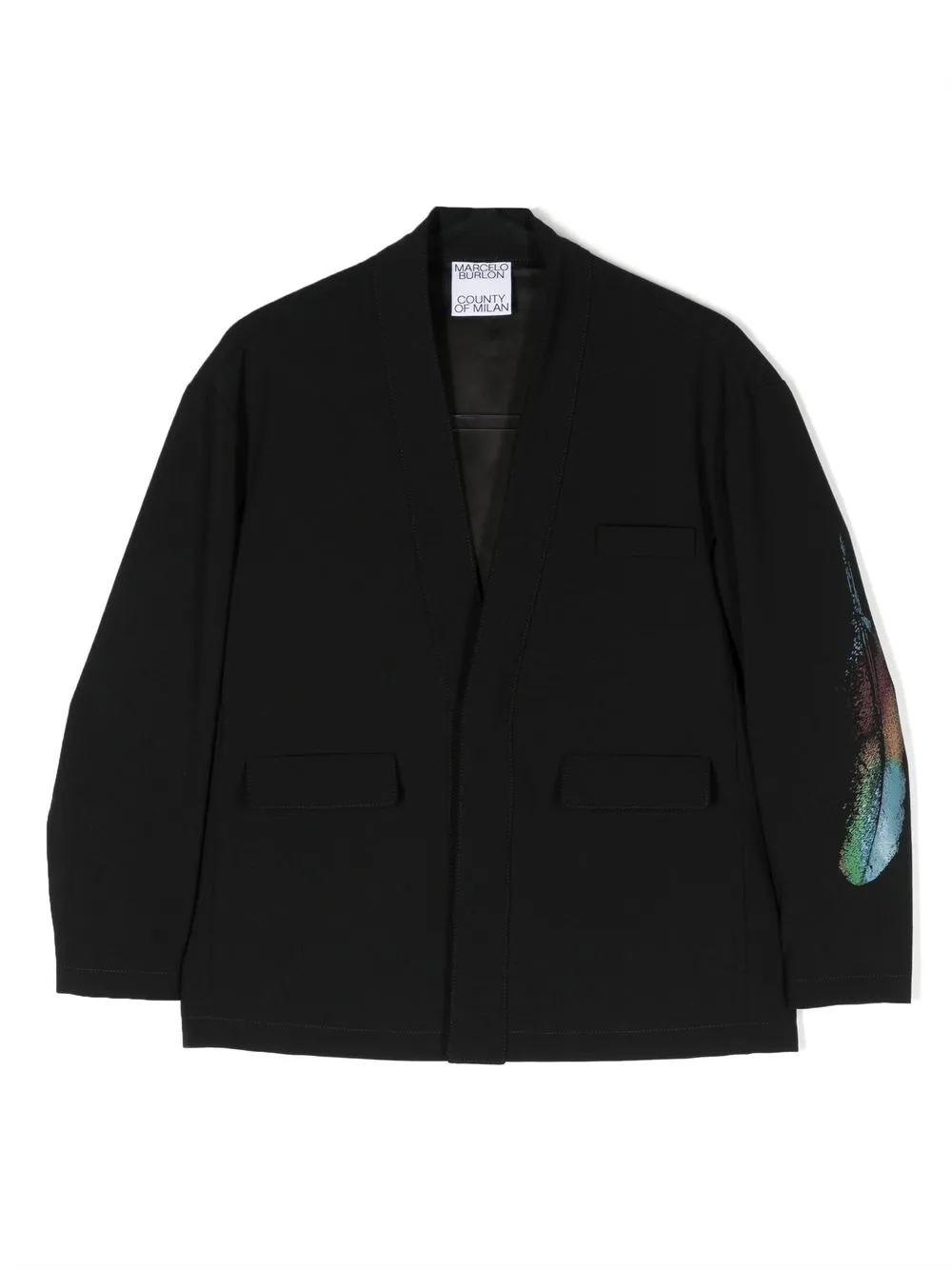 

Marcelo Burlon County Of Milan Kids blazer con estampado de pluma - Negro