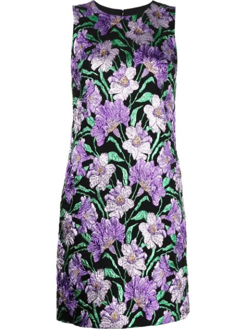 Carolina Herrera floral-jacquard A-line mini dress Women