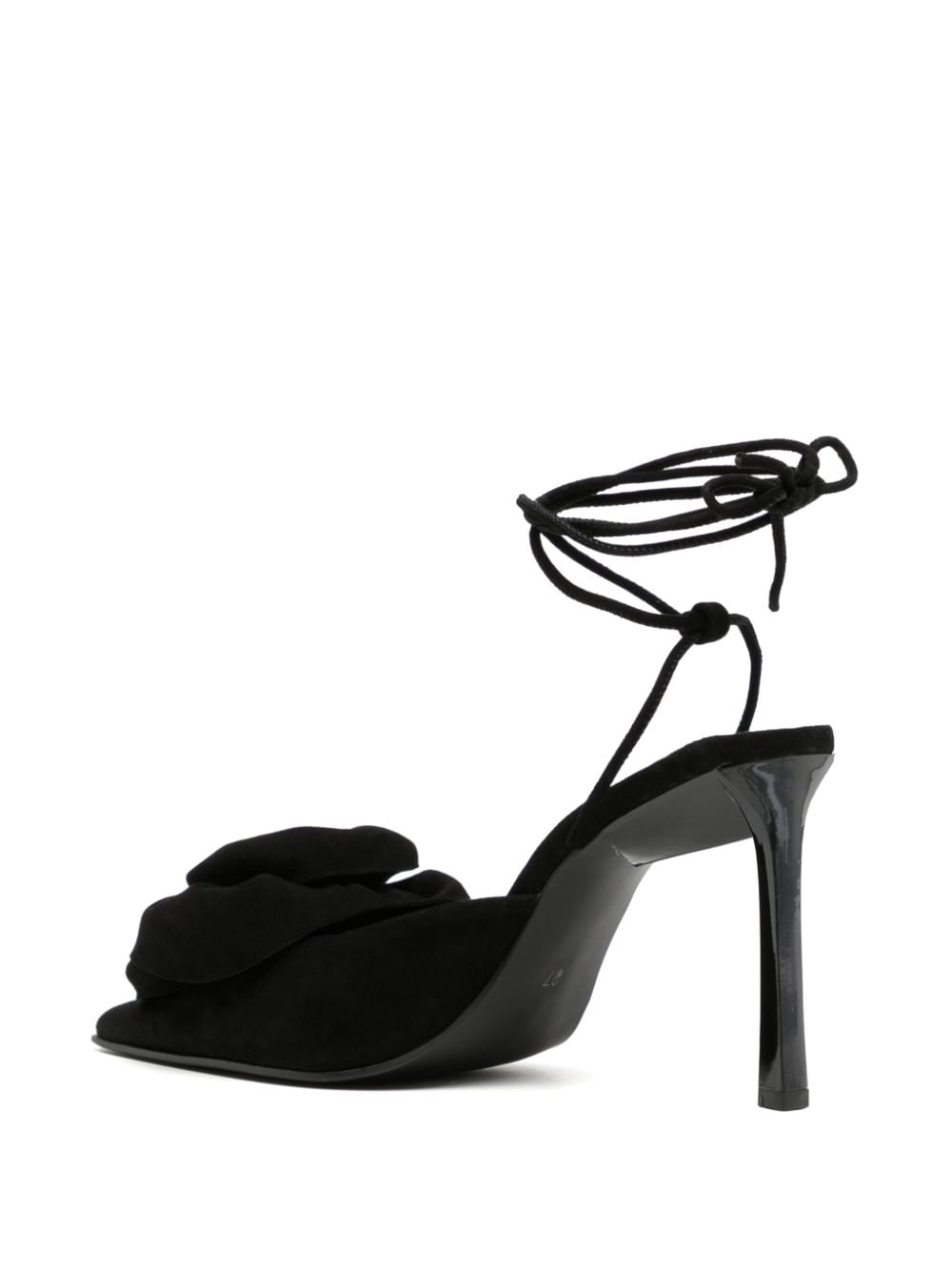 Shop Senso Ottilie 90mm Lace-up Suede Sandals In Black