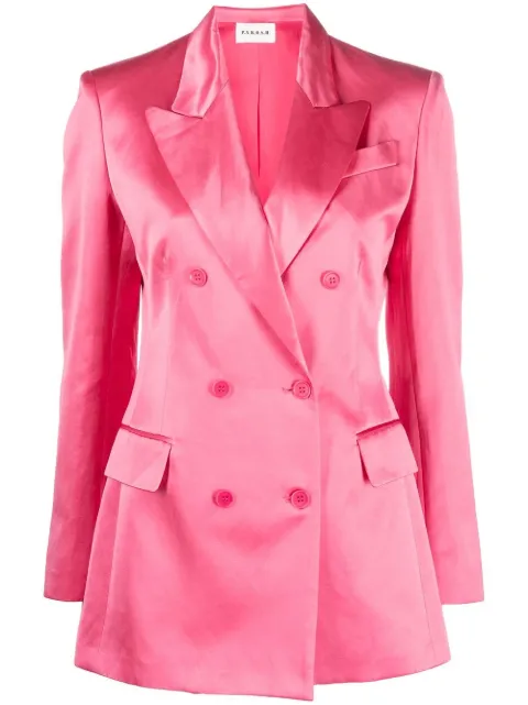 P.A.R.O.S.H. satin-finish double-breasted blazer
