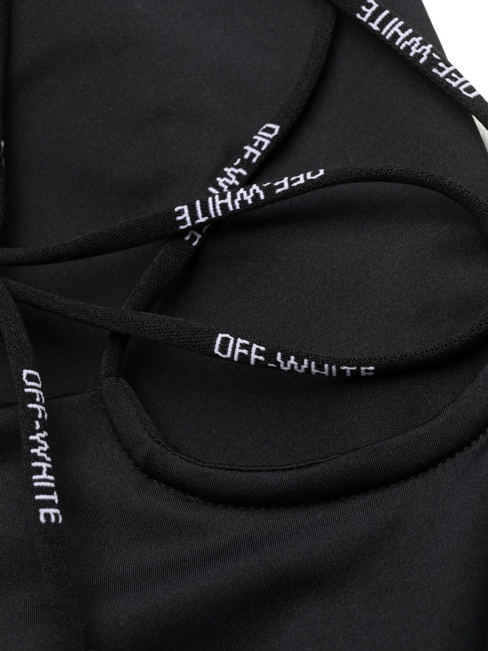 Shop Off-white Logo-print Two-piece Bikini In 黑色