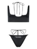 Off-White logo-print two-piece bikini - Black