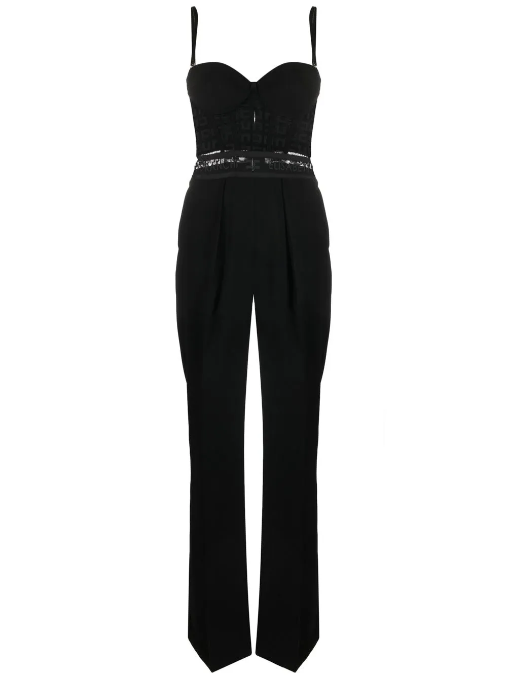 Elisabetta Franchi Monogram Panelled Jumpsuit - Farfetch