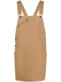 A.P.C. square-neck dungaree dress - Brown