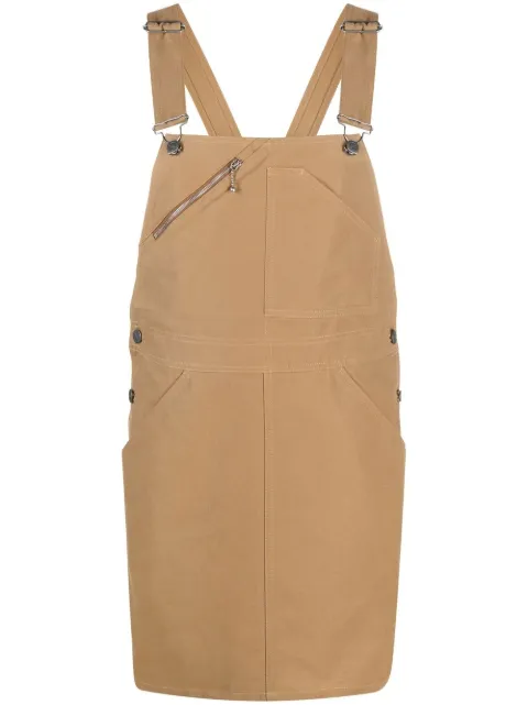 A.P.C. square-neck dungaree dress