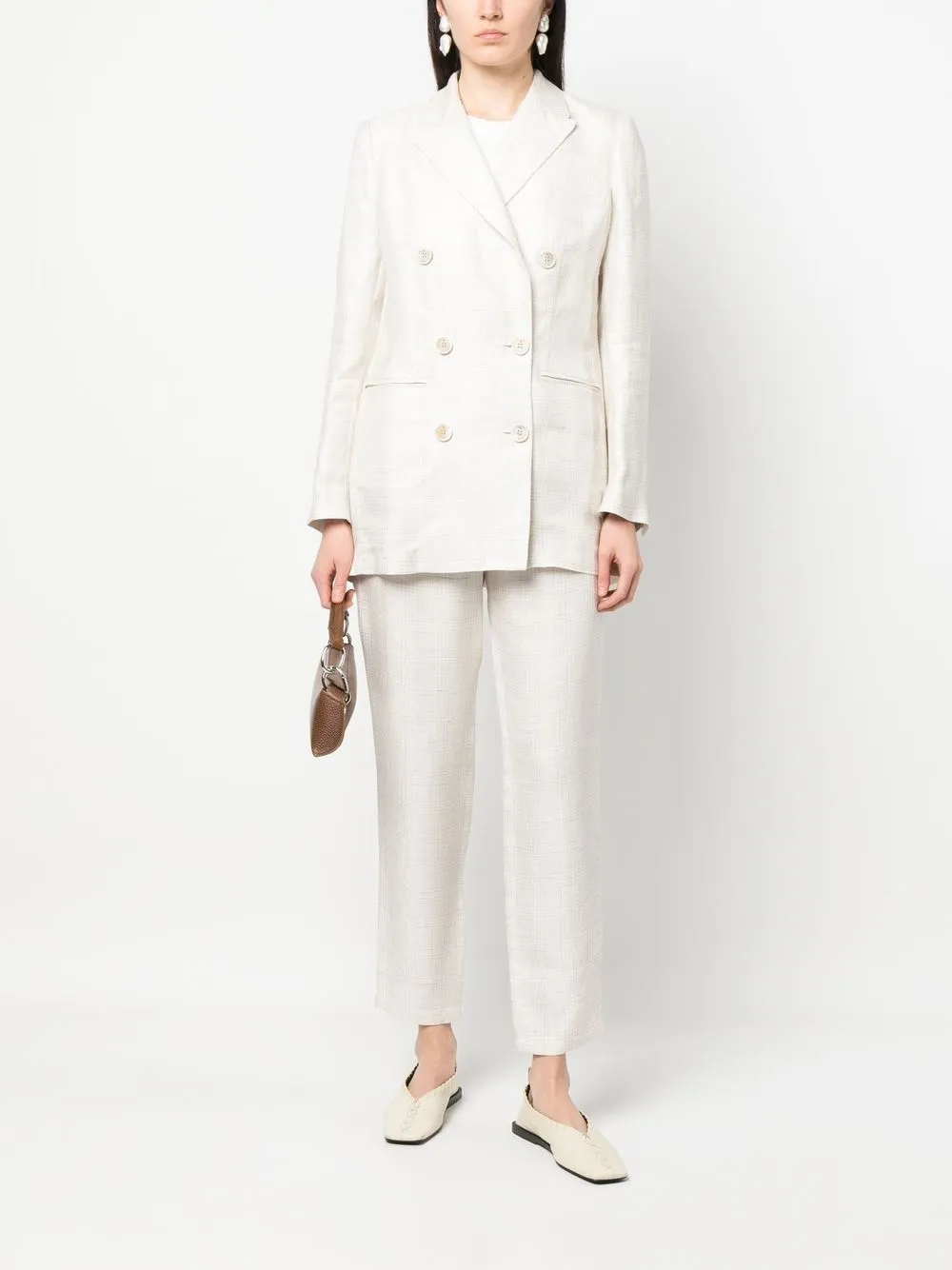 Lorena Antoniazzi Blazer met dubbele rij knopen - Beige