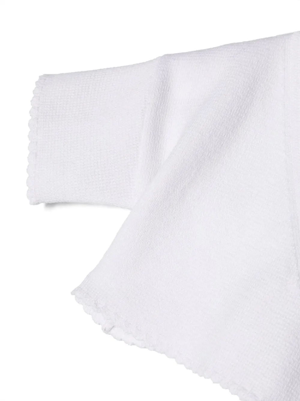 Il Gufo Wrap-design Cotton Top In Weiss