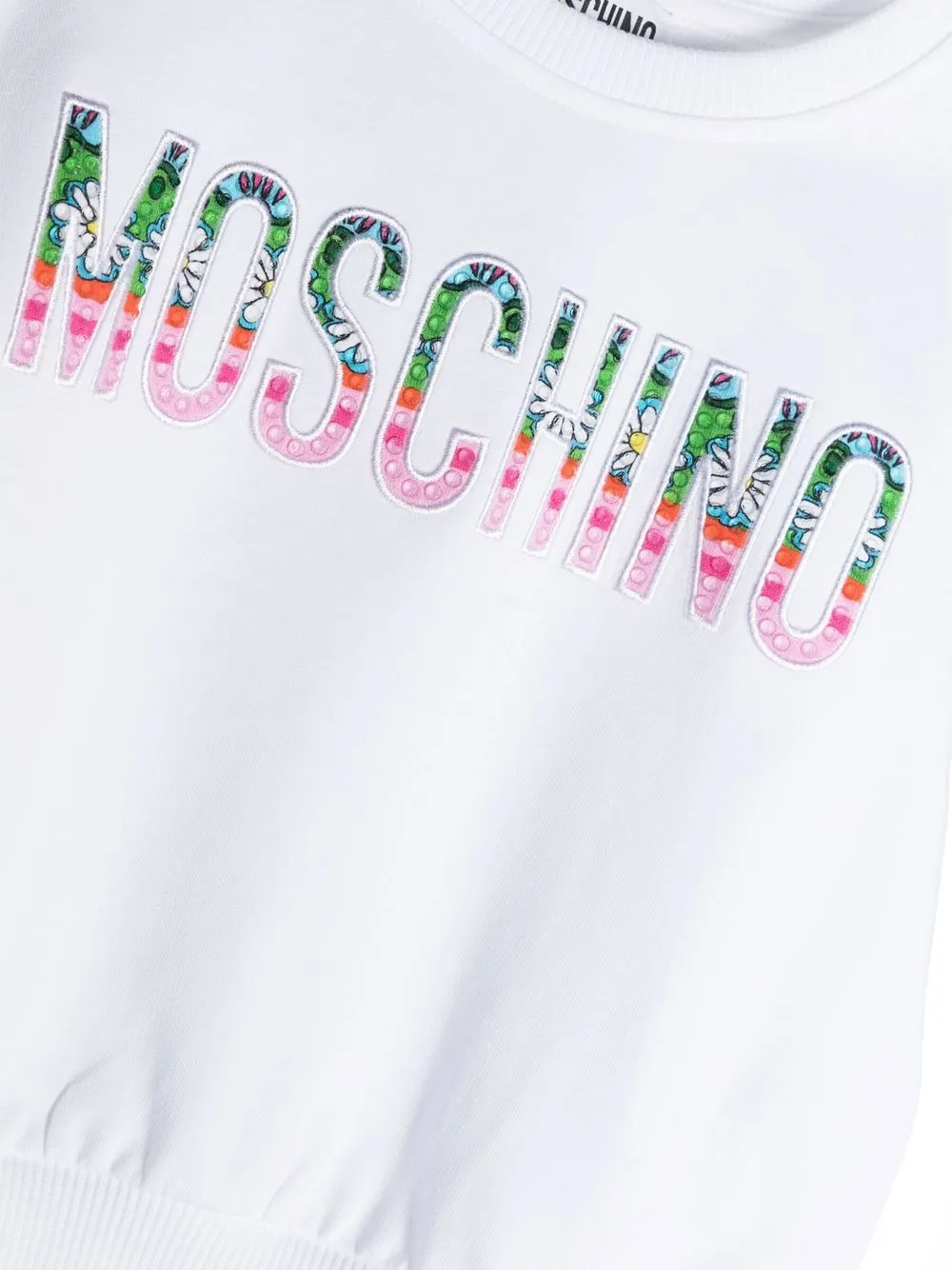 Moschino Logo-print Detail Sweatshirt In White