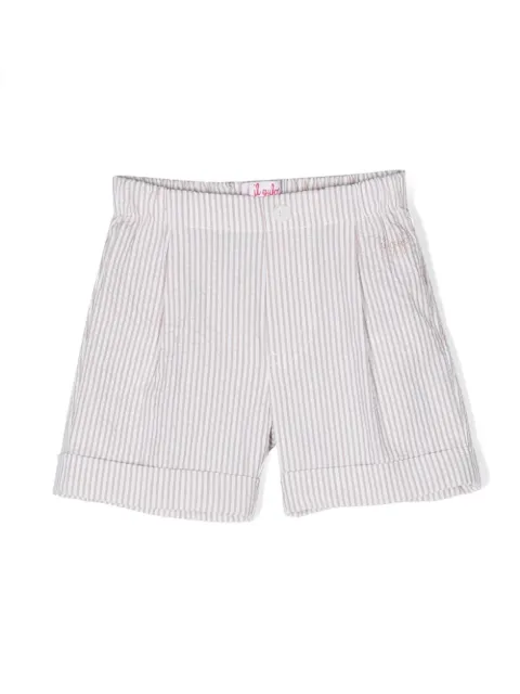 Il Gufo stripe-pattern cotton shorts