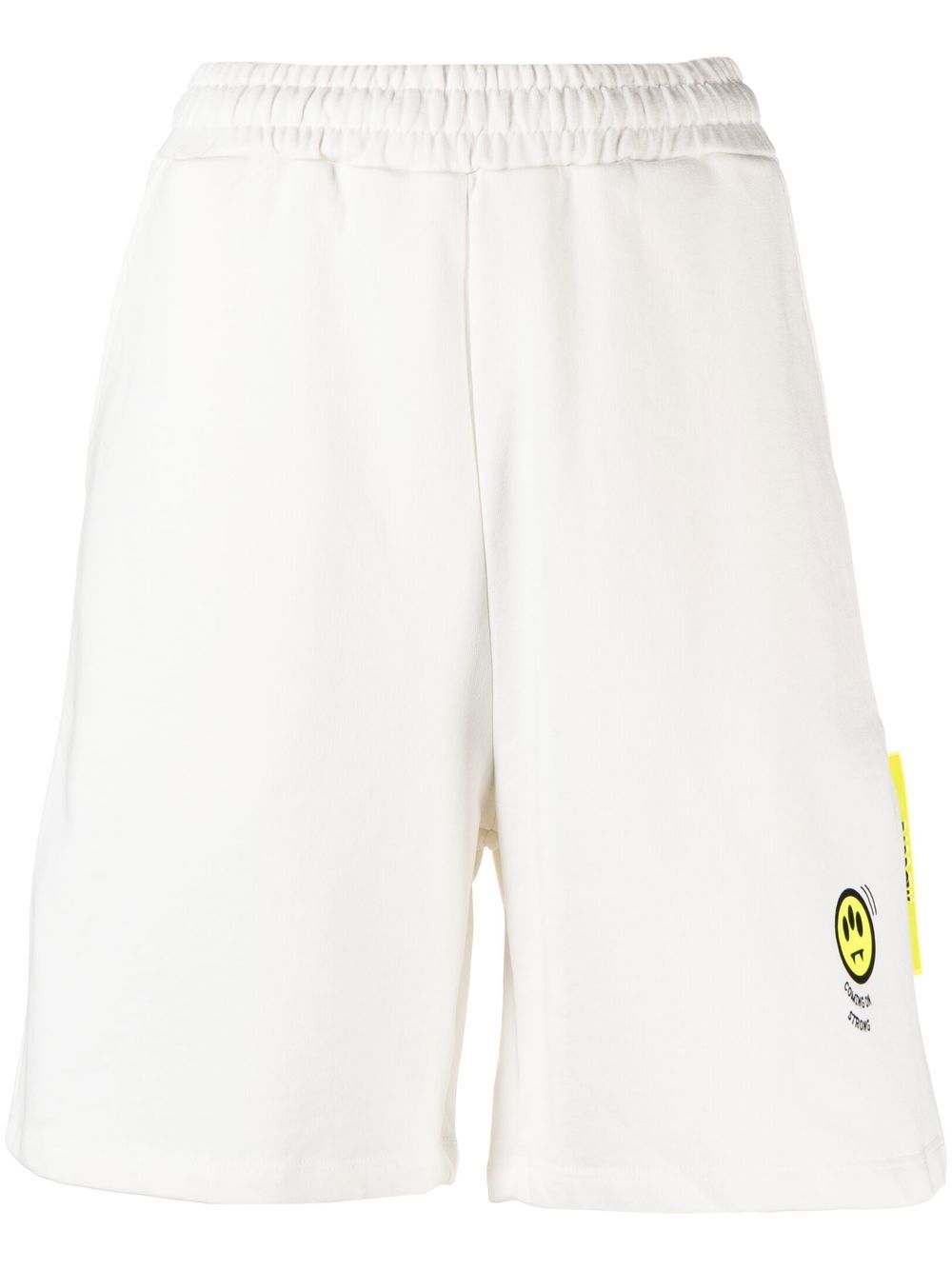 

BARROW logo-print cotton Bermuda shorts - White