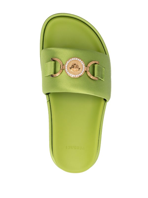 Green 2025 versace slides