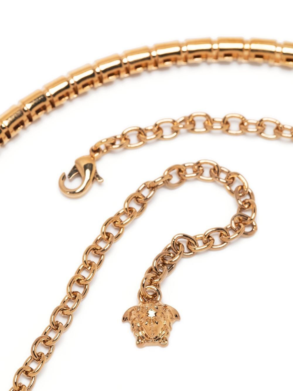 Shop Versace Greca Medusa-charm Necklace In Gold