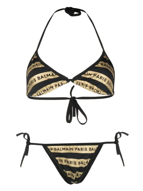 Balmain bikini con logo estampado