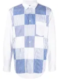 Comme des Garçons Homme Deux vertical-striped longsleeved shirt - White