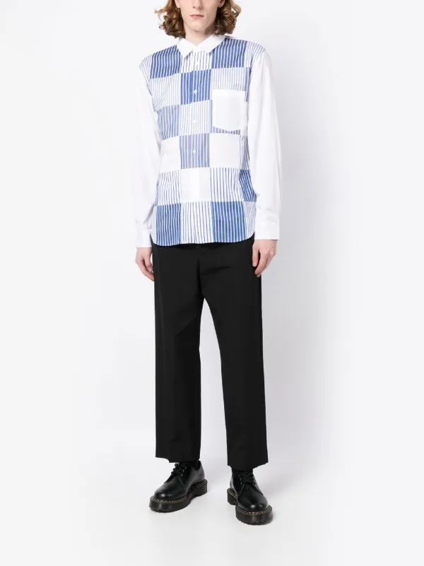 Comme Des Garçons Homme Deux vertical-striped Longsleeved