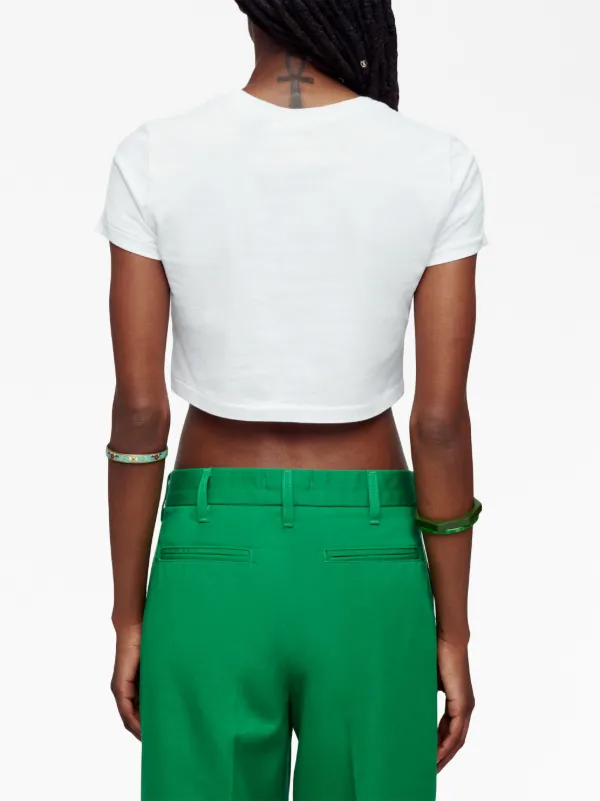 Tシャツ・カットソー RONRON 3 CLOVER CROP T SHIRT WHITE RR25BST4299WH Classic T-Shirt 200 | Customize with dye, artwork, and woven