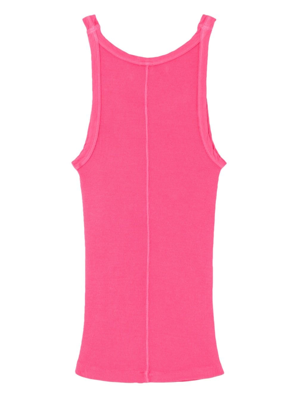 Shop Re/done Ribbed-knit Tank Top In Rosa