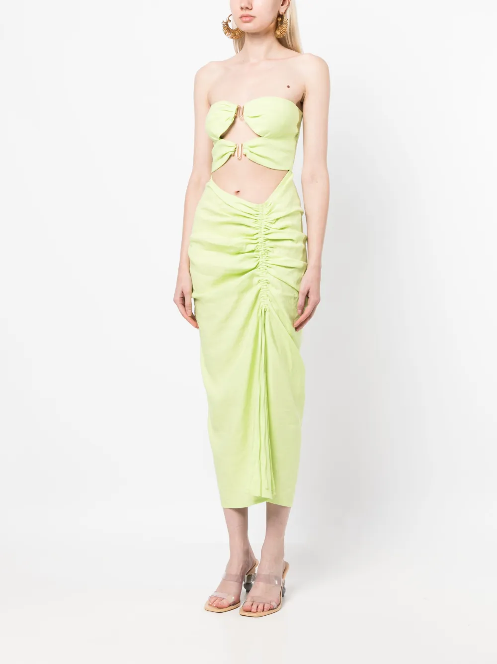 Cult Gaia Jurk met ruches - Groen