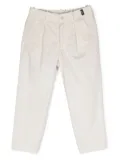 Aspesi Kids pleat-detail tapered-leg chinos - White