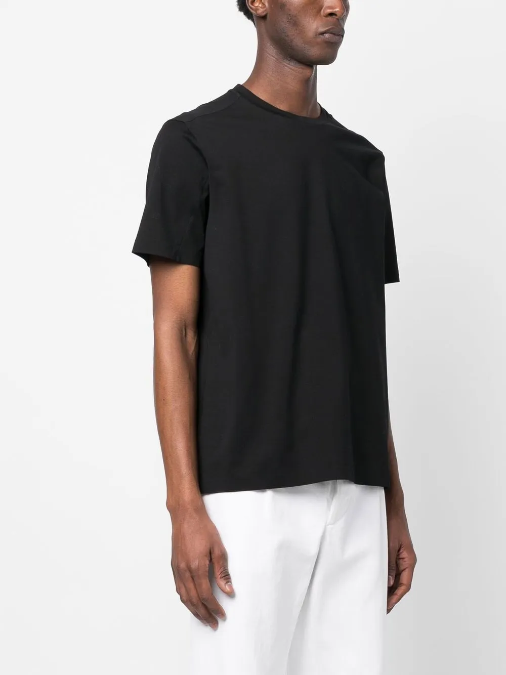 Shop Herno Short-sleeve Cotton T-shirt In Black