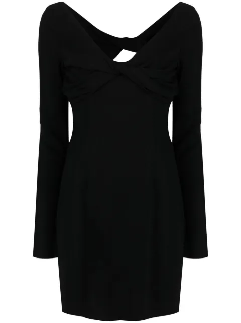 Blumarine knotted open-back minidress