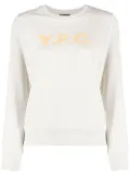 A.P.C. logo-print long-sleeve sweatshirt - Neutrals