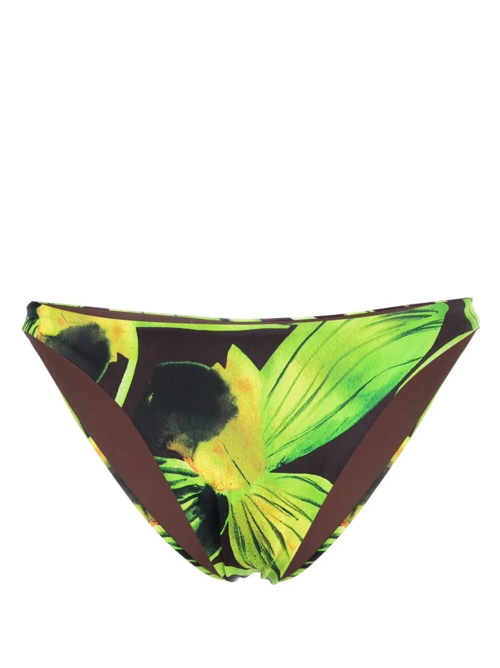 

Louisa Ballou graphic-print bikini bottom - Brown