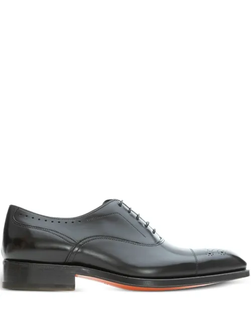 Chaussures oxford à design perforé - Santoni - Modalova